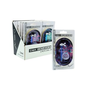 D&K METAL ROLLING TRAY WITH ACRYLIC GRINDER & METAL HAND PIPE -BOX OF 12 SET (DK7164)