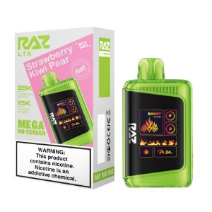 RAZ DISPOSABLE LTX25000PF STRAWBERRY KIWI PEAR -BOX OF 5 (15000PF BOOST MODE)