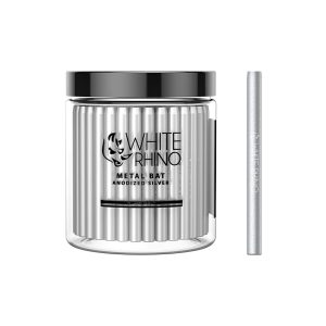 WHITE RHINO METAL BAT ANODIZED SILVER 100 CT JAR (WR-MB1002)