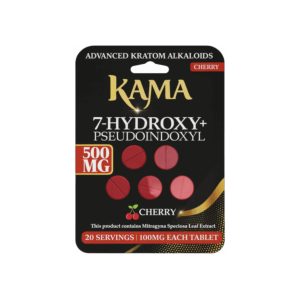 KAMA 7-HYDROXY + PSEUDOINDOXYL TAB (100MG EACH TAB) TOTAL 500MG 5CT PACK - BOX OF 10 PACK