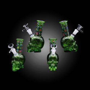 6” VIBRANT SKULL SMALL COLORFUL WATER PIPES