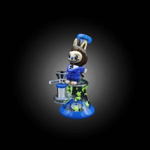 6.5'' 3D ART CURVED CRITTER WATER PIPE BLUE