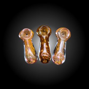 4'' GOLD FUME DOT MIX COLOR HAND PIPE 10CT JAR