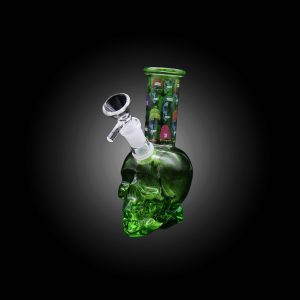 6'' VIBRANT SKULL SMALL COLORFUL WATER PIPE GREEN