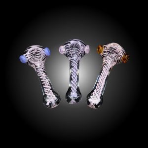 4'' NEON LIGHT SPIRAL COLOR MIX COLOR HAND PIPE 15CT JAR