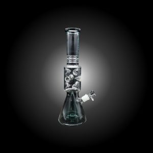 16'' URBAN GLASS CYLINDER CONE PURCULATOR WATER PIPE TEAL