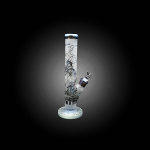 14'' PARTIOTIC DESING CYLINDER WATER PIPE BLUE