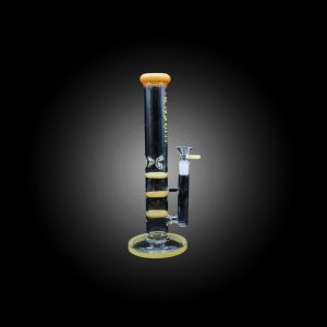 11'' TRIPLE HONEY COMB ICE PINCH STRAIGHT WATERPIPE CHAMPAGNE