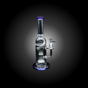 12'' URBAN GLASS SHOWER HEAD PERCULATOR RECYCLER WATERPIPE BLUE