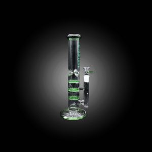 11'' TRIPLE HONEY COMB ICE PINCH STRAIGHT WATERPIPE GREEN