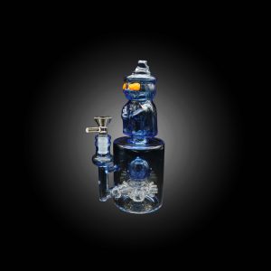 9'' COLORFUL JACK-O-LANTERN WATERPIPE BLUE