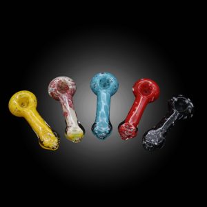3'' FRIT LIGHT DOT MIX COLOR HAND PIPE 15CT JAR