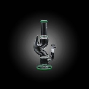 11'' HORN CYLINDER HONEY COMB WATERPIPE GREEN