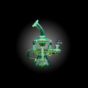 ALPHA 10'' MEGA RECYCLER SHOWERHEAD WATERPIPE  BRIGHT GREEN