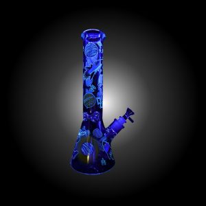 14'' ROCKET PLANDS AND ALIEN PRINTED BEAKER GLAW IN DARK
