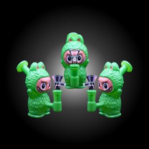 5'' FUZZY CRITTER LBUBU MINI WATER PIPE GREEN