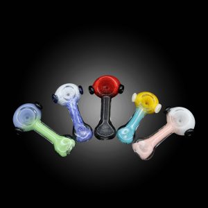 3''DOUBLE FRIT MIX COLOR HAND PIPE 15CT JAR