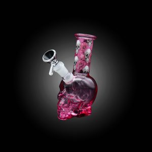 6'' VIBRANT SKULL SMALL COLORFUL WATER PIPE PINK