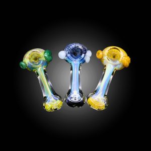 3.5'' FUME LEAF ATTACHED MIX COLOR HAND PIPE 15CT JAR