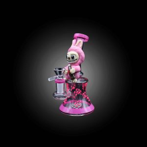 6.5'' 3D ART CURVED CRITTER WATER PIPE PINK