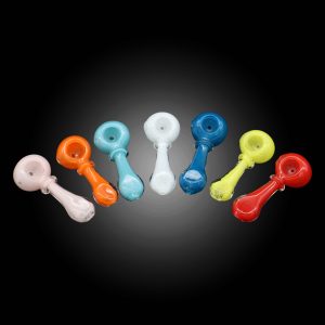 3'' FRIT RIM FLAT MOUTH HAND PIPE MIX COLOR 20CT JAR