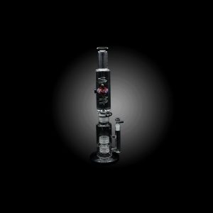 19'' ALPHA GLASS FREEZABLE GLYCERIN COIL PERC BEAKER WATERPIPE BLACK