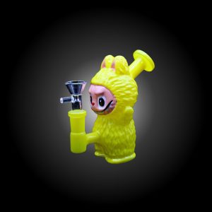5'' FUZZY CRITTER LBUBU MINI WATER PIPE YELLOW