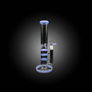 11'' TRIPLE HONEY COMB ICE PINCH STRAIGHT WATERPIPE SLIME BLUE