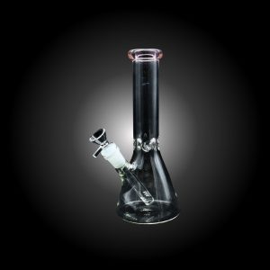 10'' COLOR RING CLEAR BEAKER WATER PIPE PINK