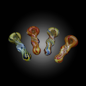 3.5'' COLOR FUME TWIST BODY HAND PIPE 15CT JAR