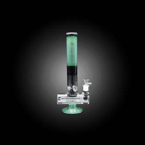 16'' URBAN GLASS INLINE PERCULATOR WATER PIPE JADE GREEN AND TEAL