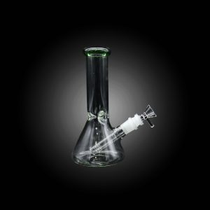 8'' COLOR RIM BEAKER WATER PIPE GREEN-A