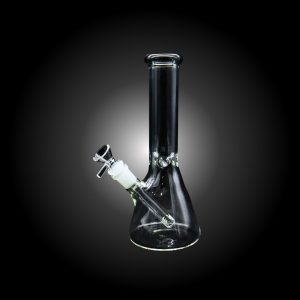 10'' COLOR RING CLEAR BEAKER WATER PIPE CLEAR BLACK