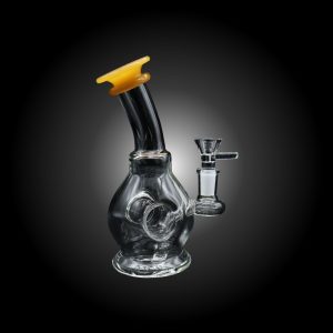 7'' JOLLY SPHERE SMALL WATER PIPE GOLD