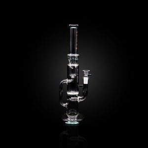 ALPHA 16'' OUTSIDE RECYCLER JOINT GLASS TUBING WITH HONEYCOMB AND INLINE PERC PERSIAN GREEN