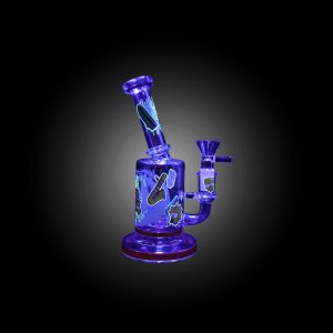 7'' RICKY & MORTY PRINTED GLOW IN THE DARK WATER PIPE ORANGE