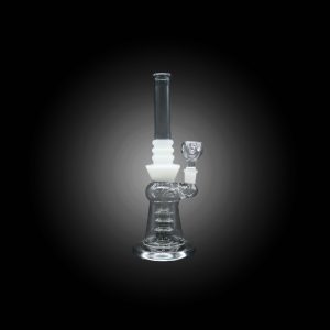 10.5'' TOWER HEAD PERC WATER PIPE WHITE