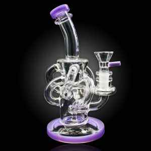 7'' ALPHA SPIRAL DAB RIG WATER PIPE LIME PURPLE