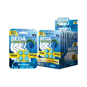 SEDA BOTANICAL CAT'S CLAW TABLET (125MG PER TAB) TOTAL 500MG BLUE CRUSH 4CT PACK -BOX OF 10 PACK