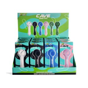 EXXUS CAVE HAND PIPE ASSORTED COLOR 12PK DISPLAY