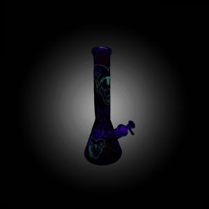 14'' FREAKY CLOWN BEAKER GLOD IN DARK BLACK