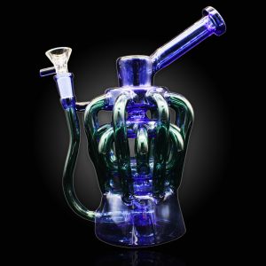 9'' ALPHA BALLO SPHERE RECYCLER WATERPIPE BLUE