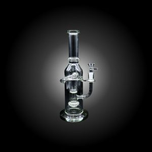 12'' URBAN GLASS SHOWER HEAD PERCULATOR RECYCLER WATERPIPE BLACK