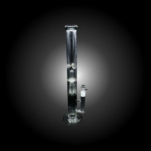 20'' URBAN GLASS 6 ARM SHOWERHEAD PERCULATOR STRAIGHT WATERPIPE BLACK