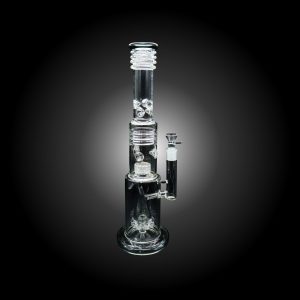 18.50'' URBAN GLASS CYLINDER CONE PERCULATOR WATERPIPE BLACK
