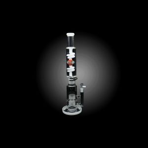 19'' ALPHA GLASS FREEZABLE GLYCERIN COIL PERC BEAKER WATERPIPE  WHITE