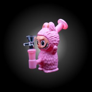 5'' FUZZY CRITTER LBUBU MINI WATER PIPE PINK