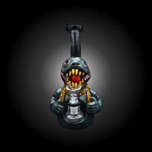 7.5'' CRAZY MONSTER HAND PAINTED WATER PIPE DARK GRAY