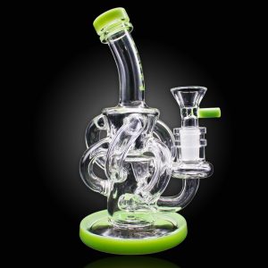 7'' ALPHA SPIRAL DAB RIG WATER PIPE LIME GREEN