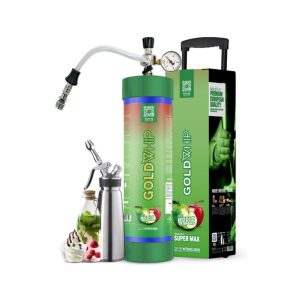 GOLD WHIP SUPER MAX WHIP CREAM CHARGER 4000G TANK FRESH APPLE -BOX OF 1 TANK (ONLY FOR FOOD USE)